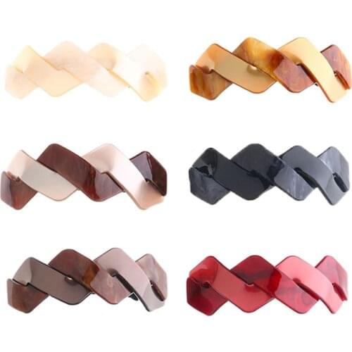 Mi Dairy Brand 2020 new arrival eight colors Wavy spring ponytail clips acrylie Elegant and versatile hair accessories