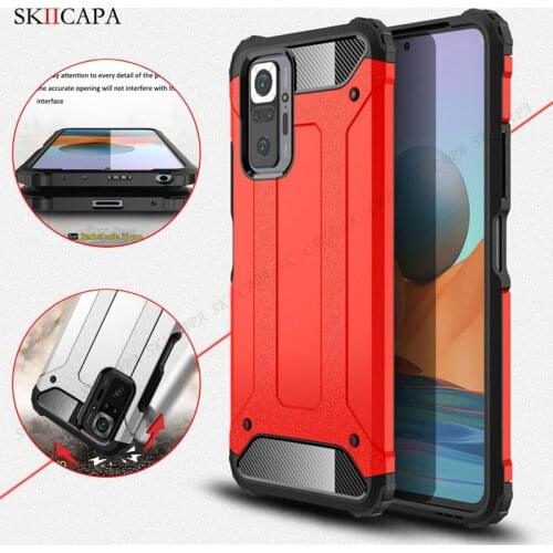 Armor Shockproof Silicone Phone Case For Xiaomi Redmi Note 10 Pro 9T 9S Case Hard PC Back Cover For Xiaomi 11 10T POCO X3 NFC F1