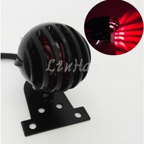 Black Rear Mini Bullet Tail Brake license Light For Harley Bobber Chopper