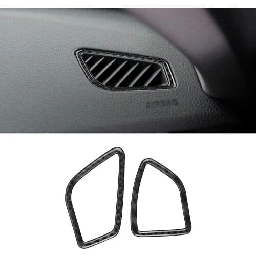 Dashboard Air Vent Trims Wind Outlet Decoration Stickers for BMW 3 4 Series GT F30 F32 F34 2013 2014 2015 2016 2017 (2Pcs Black