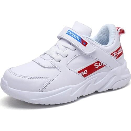 Children Sneakers Shoes Boys Girls Damping Outsole Slip Hook&loop Mesh Breathable Kids Sports Child Running Shoe Big Size 27-40