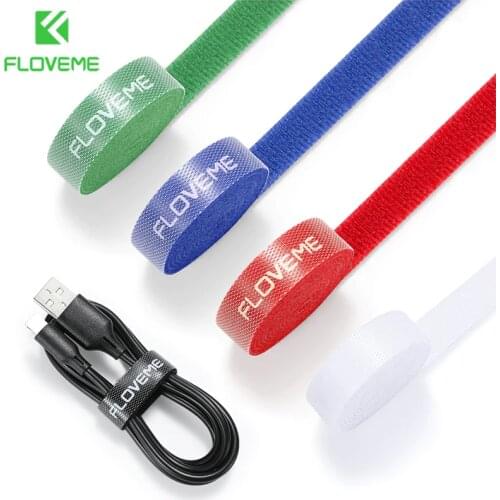 FLOVEME USB Cable Organizer Cord Wire Winder Holder Earphone Mouse Cord Clip Protector Cable Management for Phone Charge Cables