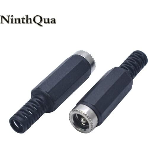 NinthQua 5pcs Female DC Power Jack Plugs Socket Adapter Connector 2.1/2.5mm x 5.5mm For Socket Repairs Tool 5.5*2.1mm 5.5*2.5mm