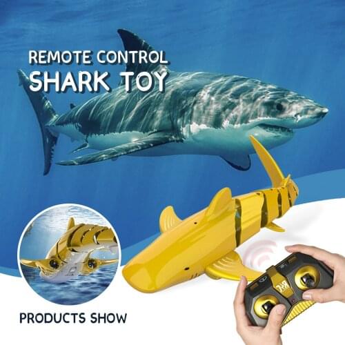2.4G Remote control 4-way glod-shark Toys Waterproof Remote Control Mini Glod-Shark Electric Toys RC Shop Swinging-Shark