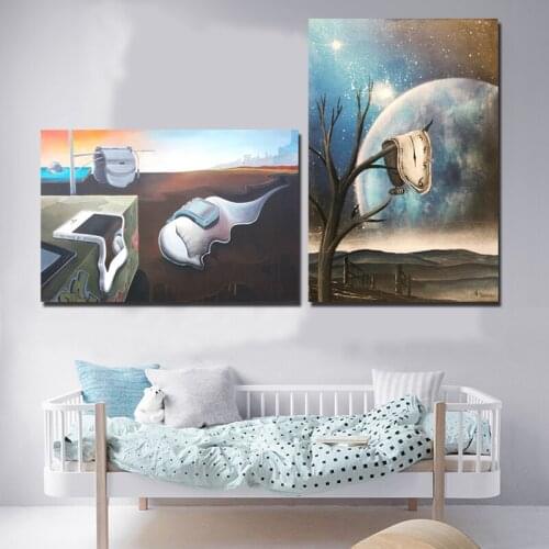 Salvadores Dalies Sleeping Clock Abstract Subconscious Poster Canvas Painting Print Pictures For Living Room Bedroom Home Decor