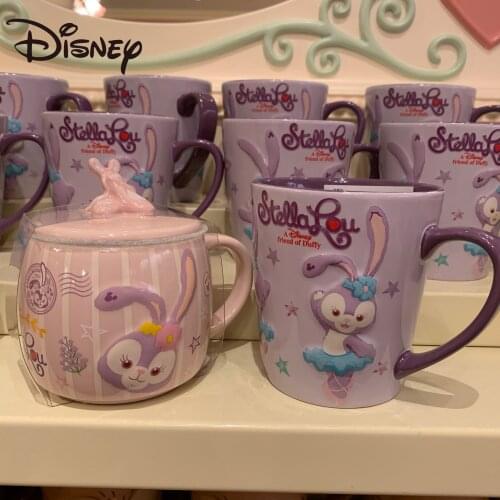 Disney star Della Stella ceramic mug mug mug spoon drink cup cartoon creative milk cup