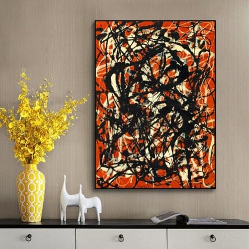 Red and Black Abstract Art Picture Wall Canvas Painting Posters and Prints Wall Art for Living Room Cuadros Home Decoration