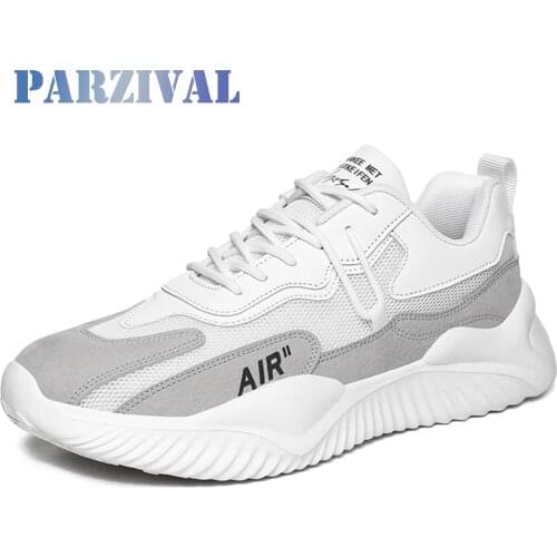 PARZIVAL New Men Sneakers Mesh Casual Shoes Men Lac-up Shoes Lightweight Comfortable Breathable Walking Sneakers Tenis Masculino