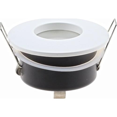 2pcs Modern Design Recessed Round GU10/MR16 Lamp Holder Led Spot Light Ceiling Fixture Trim Ring Fittings Frame Waterproof IP65