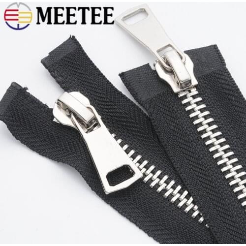 1pc Cremallera Metal 8# Double Slider Metal Zippers New Open-End Zipper For Sewing Down Coat Garments Accessories