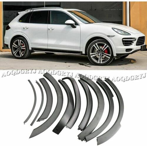 For Porsche Cayenne 2011-2014 Fender Wheel Eyebrow Protector Wheel Arch Strips Moulding Cover Trim 1 set Car Accessories
