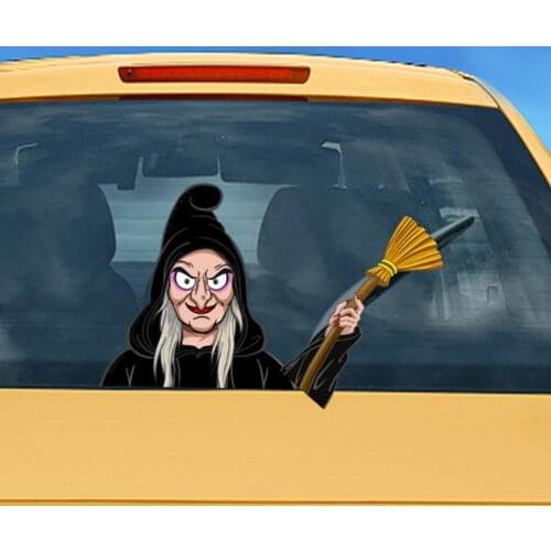 Rear Vehicle Car Window Animated Moving Waving Wiper Blade Tag Decal Sticker & Hand - Halloween car decoration