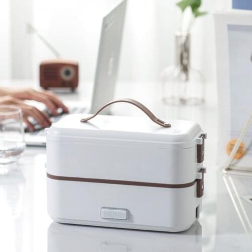 Single/Double-layer Electric Heating Lunch Box EU/US Plug Heat Preservation Food Container Portable Insulation Bento Box