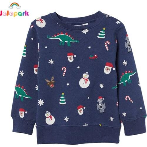 Boys Autumn Christmas Sweatshirt Jumper Children Clothing Sportswear Cotton Shirt Kids