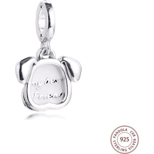 My Pet Dog Dangle Charms Original 925 Sterling Silver Beads for Jewelry Making Fits Pandora Bracelet DIY Kralen 2021 Spring New