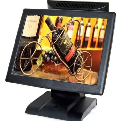 POS system high quality black dual screen POS machine for retailers commercial cash register