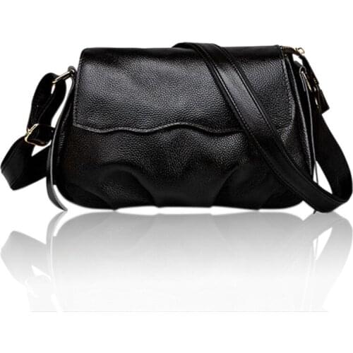 Genuine Leather Women Bag Casual Tote Solid Color Handbag Han Edition Crocodile Head Layer Large Capacity Shoulder Bags