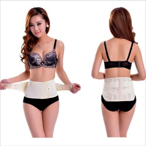 Skin Color waist support belt Belt lumbar back Waist support brace double banded adjustable size Size S M L XL