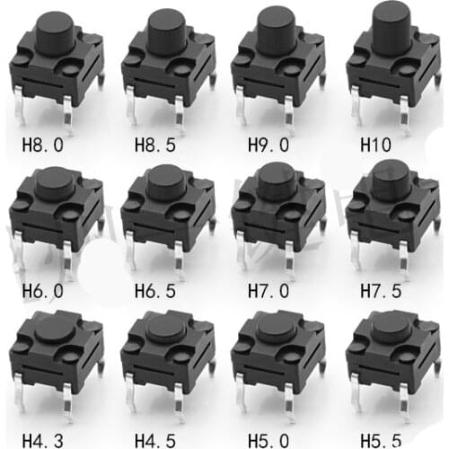 Free shipping 20PCS 6*6*5MM waterproof switch dustproof dip four foot touch switch