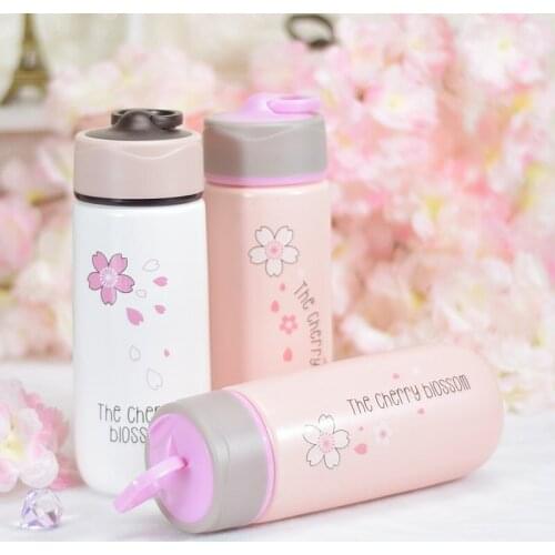 Japanese Cherry Blossom Ceramic Cup Handy Cup With Cover Mobile Phone Bracket Mug Girls Cup Water Cup Tea Cup Warm Hand Cup