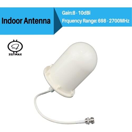 ZQTMAX 10dbi indoor Omni antenna 698 - 2700mhz for cdma gsm dcs wcdma signal booster 2g 3g 4g repeater LTE UMTS Signal Amplifier