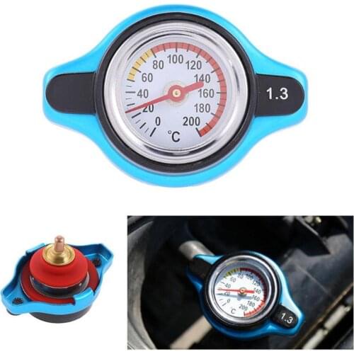 0.9/1.1/1.3 Bar Universal Car Vehicle Radiator Cap Cover Water Temperature Meter Thermostatic Gauge Auto Replacement Accessories