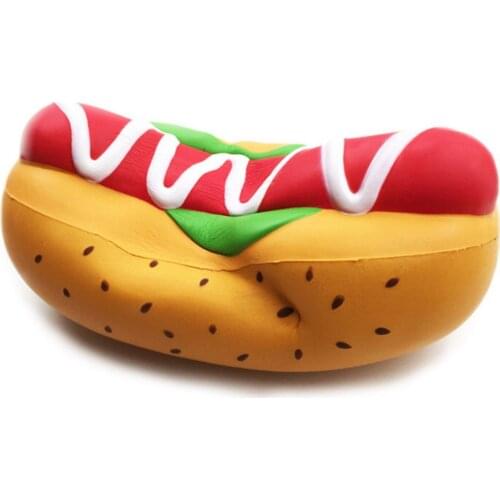 1 Set Cute Jumbo Hot Dog Food Squishies Toy Slow Rising Squeeze Toys for Kids Adults Relieves Stress Anxiety