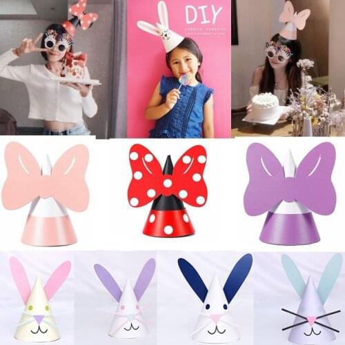 1pcs Birthday Hat Cone Party Hats for Kids Birthday Party Fancy Dress Group Activities Party Decorations DIY Paper Hats Caps