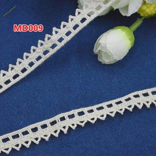 10 meters width 14mm guipur beige Lace Trims Cotton tape lace ribbon DIY fabric garment accessories MD009