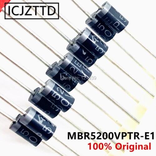 10pcs MBR5200 DO-27 DO27 MBR5200VPTR-E1 DO-201AD DO201AD MBR5200VP MBR5200VP-E1 Original SR5200 SB5200