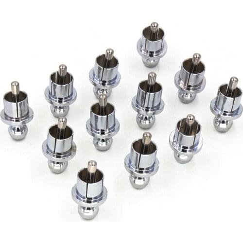 24pcs rhodium Plated RCA Cap Plug Short-Circuit Socket Phono Connector RCA Shielding jack socket protect cover caps