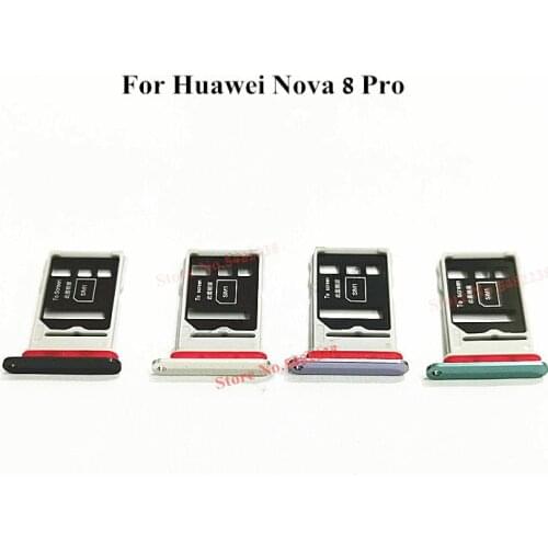 100% Original SIM Tray sim holder For Huawei Nova 8 Pro SD/SIM Reader Case Cover For Nova8pro Replacement parts