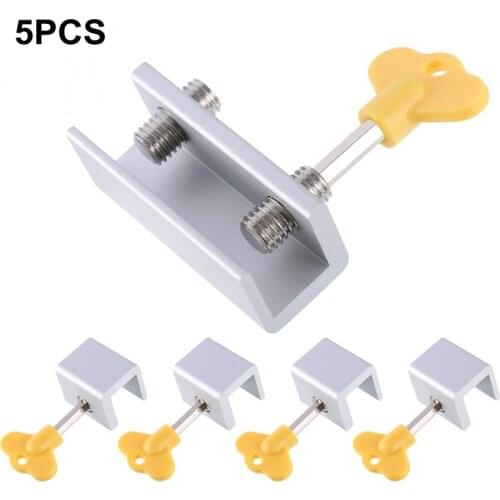 5PCS Anti-theft Lock Sliding Sash Stopper Window Sliding Door Baby Safety Lock Doors Security
