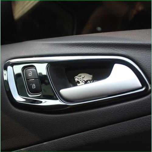 Car Styling Interior Door Glove Box Handle Bowl Frame Cover Sequins Trim Decoration Car Accessories For Ford Escape 2013-2017