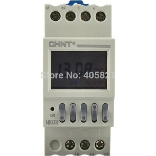 CHINT NKG3 NKG-3 LCD Microcomputer astro Time Switch sunrise sunset based on latitude DIN RAIL DIGITAL timer programmable relay