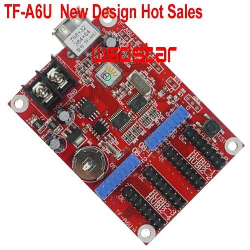 TF-A6U 2*HUB08 & 4*HUB12 768*32 384*64 USB Single & Dual color P10 LED controller card New Design Hot Sales
