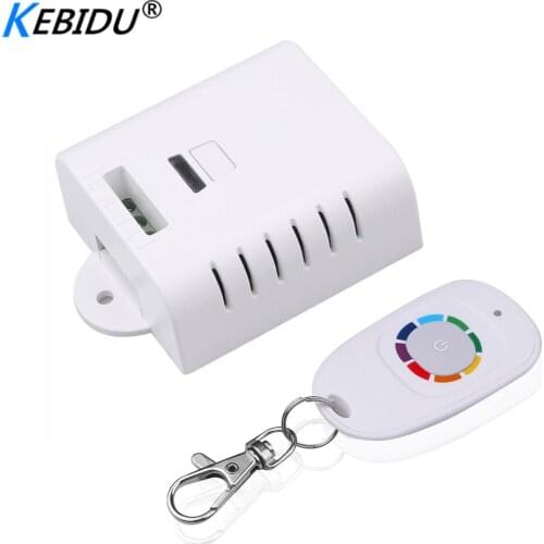 Kebidu 433MHz Wireless Remote Control AC85-250V 1CH RF Receiver Transmitter Module Code Relay Self-locking Interlocking