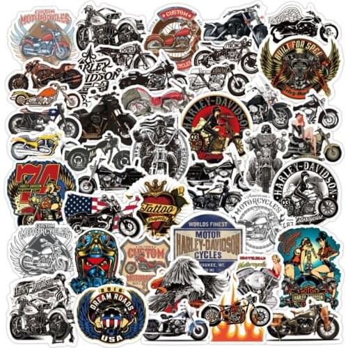 10/30/50/100Pcs Classic motorcycle For Snowboard Laptop Luggage Fridge Car- Styling Vinyl Decal Home Decor Stickers