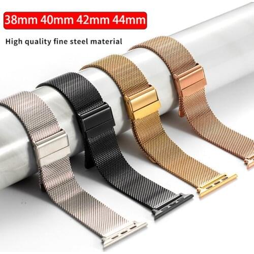 Milanese Watchband for Apple Watch 6 SE 5 4 44mm 40mm Stainless Steel Replacement Bracelet Band Strap for iwatch 1 2 3 38mm 42mm