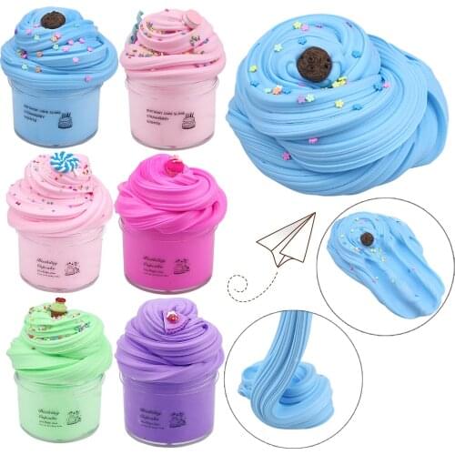 Diy Kit Slime Fluffy Supplies Fruit Slime Aromatherapy Pressure Children Cookies Slime Toy Charms Accessories Toys For Kids L3