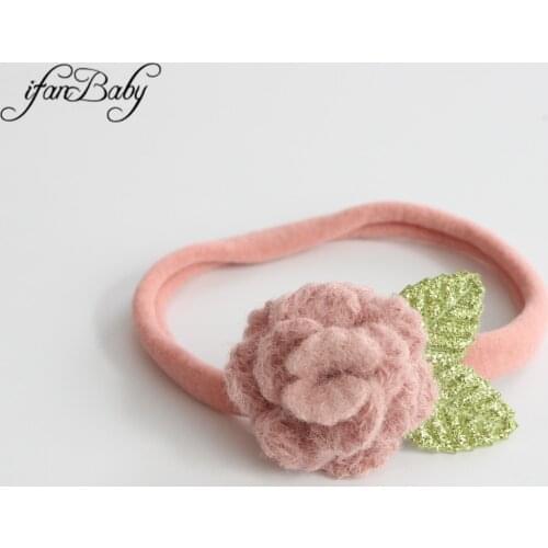 Boutique Kids Girl Flower Headband Nylon Elastic Strench Headwear