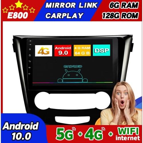 NEW 6GB ram 128GB rom Car Radio Navigation GPS Bluetooth Player 9 Inch Screen For Nissan X Trail Qashqai J10 J11 2017 Android 10