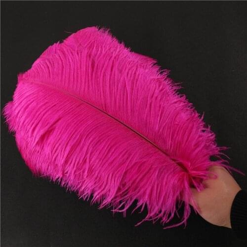 Wholesale Rose Red Ostrich Feather15-70CM10-200pcs DIY pluma Christmas Party Wedding Dress Decoration plumes feathers for crafts
