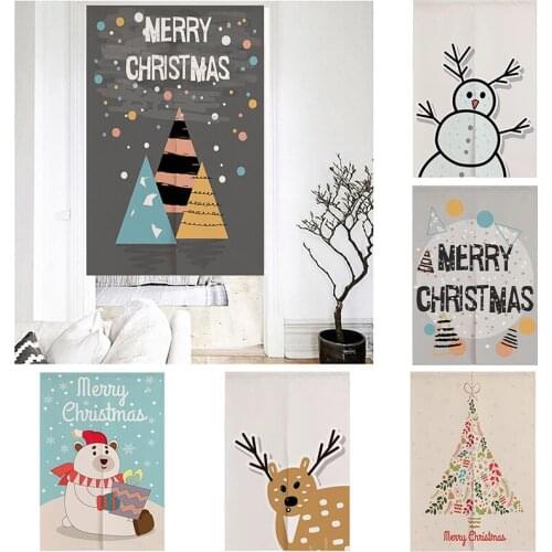 Chritmas Cartoon Fabric Curtain Bedroom Living Room Shelter Curtain Half Panel Curtain Home Decoration Blackout Curtain