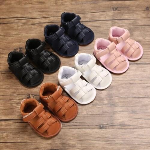 Toddler Baby Girls Summer Sandals Beach Flat Shoes Non-Slip Prewalkers Newborn Infant Non-slip Rubber Shoe Soft Sole Flat