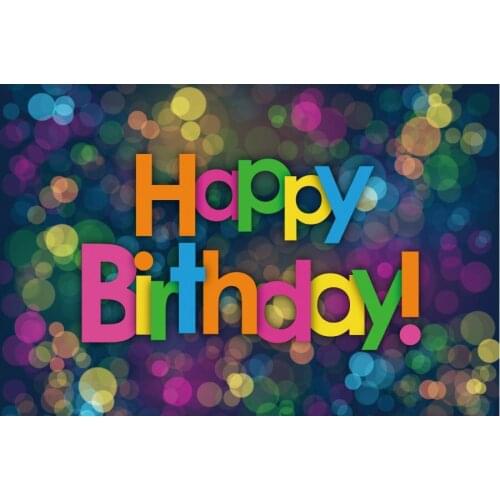 Happy Birthday Party Backdrop Colorful Photography Background Celebration Photo Booth Studio Decor