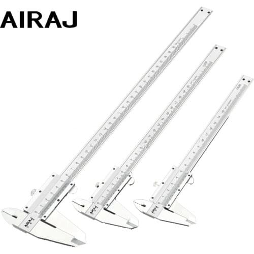 AIRAJ 150/200/300mm High Carbon Steel Vernier Caliper Thick body Laser Scale Forging Measuring Tool Building Hand Tools