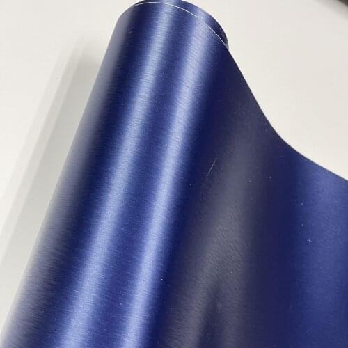Blue Brushed Black silver Metallic Aluminum Auto Flexible Vinyl Wrap Car Wrapping Metallic Black Brushed Steel Wrap Foil