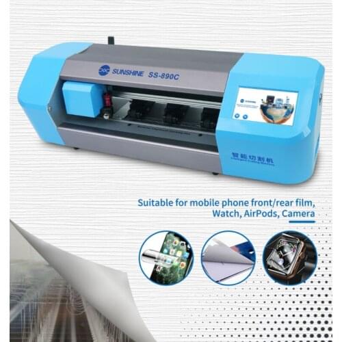 SS-890C Sunshine Auto Film cutting machine mobile phone tablet front glass back cover protect film cut tool protective tape