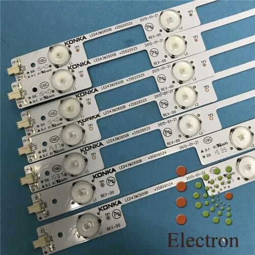 LED Backlight Lamp strip 5/4leds For Konka 43 inch TV LED43F2600C LED43M2600B 35020524 3502052572000785YT 7pcs